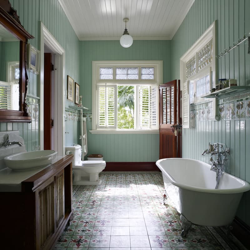 A beautiful traditional Queenslander Federation bathroom